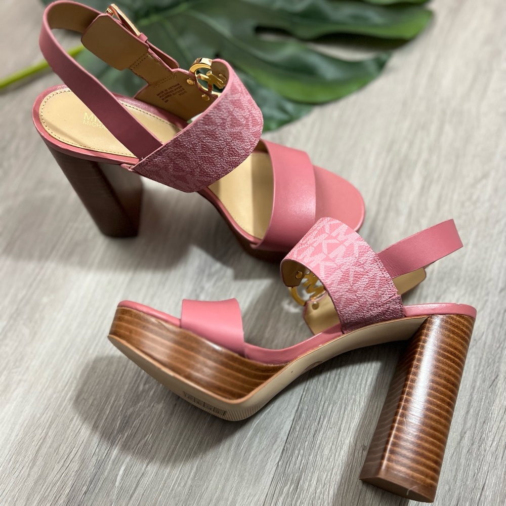 Michael Kors Summer Leather and Logo Platform Sandal ✨brand new✨ no box - Picture 5 of 8